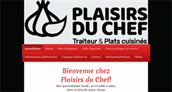 Desktop Screenshot of plaisirs-du-chef.com